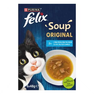 Супа с риба треска, риба тон и писия FELIX Soup Original 6х48 гр