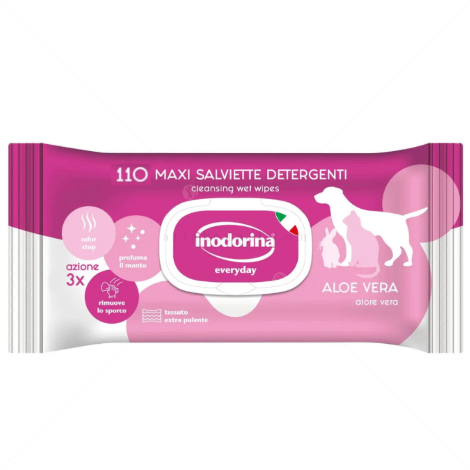 Мокри кърпи с алое вера INODORINA