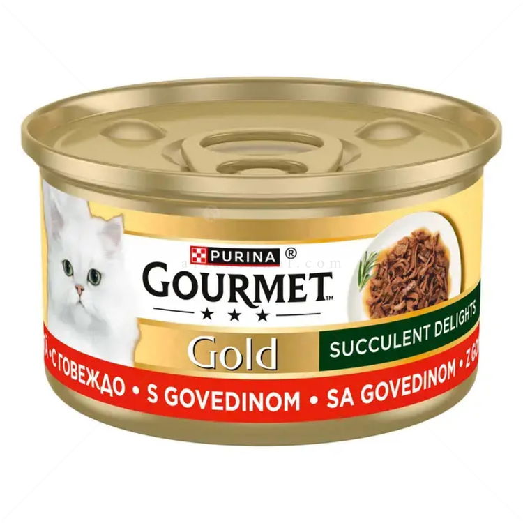 GOURMET Gold Succulent Delights 85 гр с говеждо, сочни изкушения