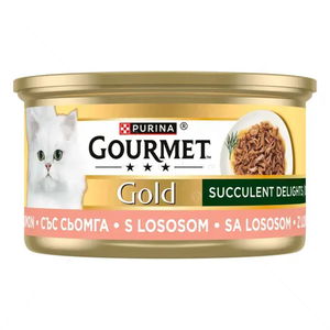GOURMET Gold Succulent Delights 85 гр със сьомга, сочни изкушения