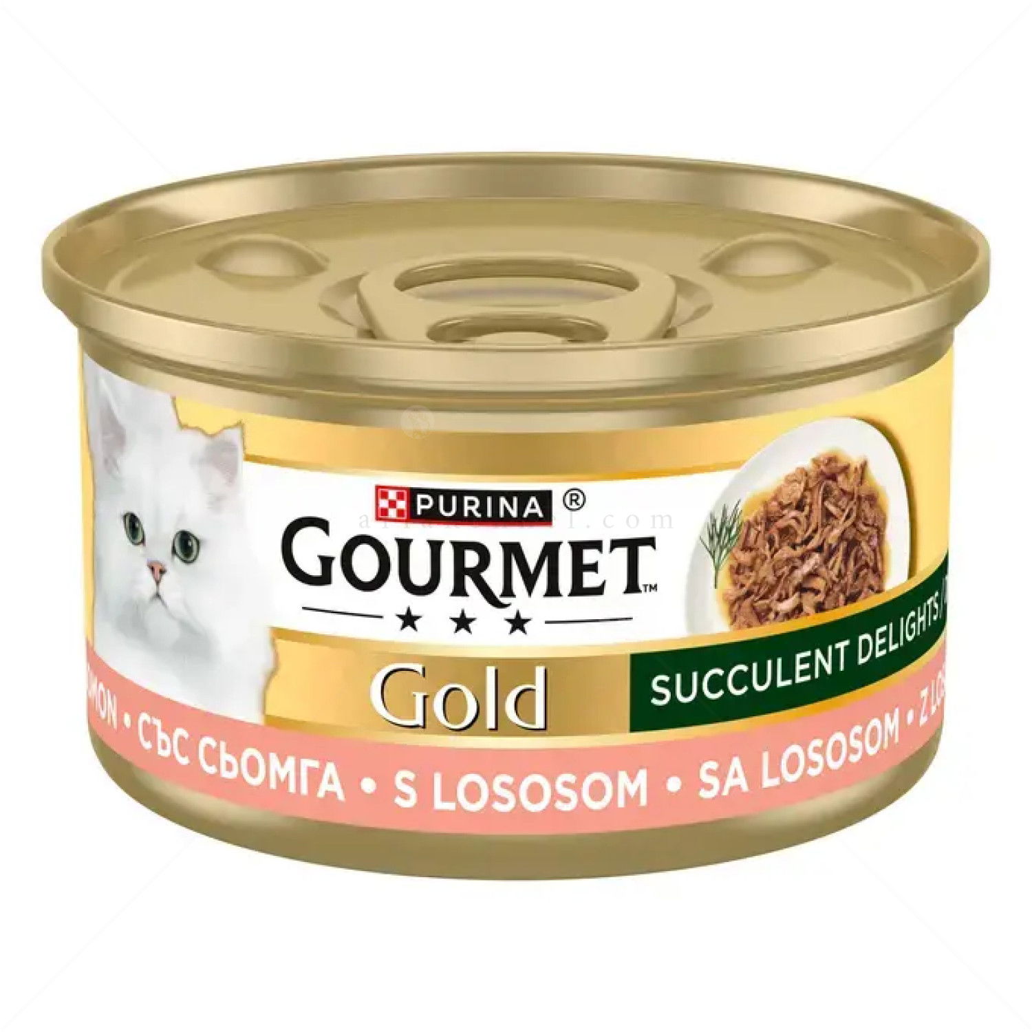 GOURMET Gold Succulent Delights 85 гр със сьомга, сочни изкушения