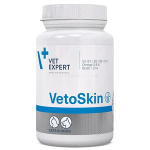 Хранителна добавка за здрава кожа и козина VET EXPERT VetoSkin, 90 капсули