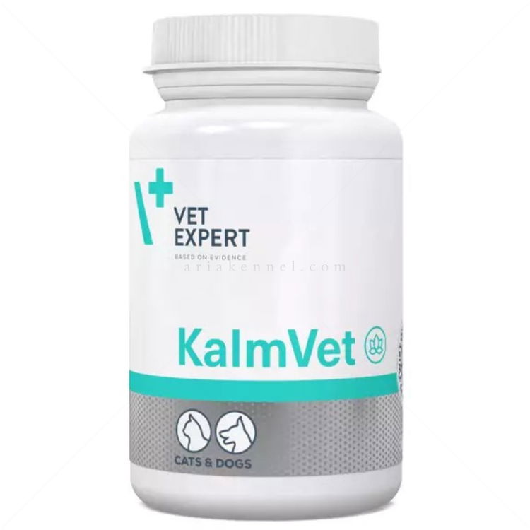 Хранителна добавка за облекчаване симптомите на стрес VET EXPERT KalmVet, 60 капсули
