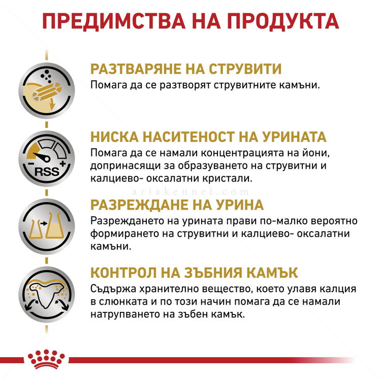 ROYAL CANIN Veterinary Dog Urinary Small Dog S/O 4 кг