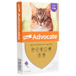 Комбинирани пипети за вътрешно и външно обезпаразитяване ADVOCATE Spot on 3x0.8 ml