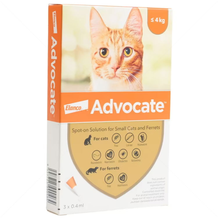 Комбинирана пипета за вътрешно и външно обезпаразитяване ADVOCATE Spot on 1x0.4 ml
