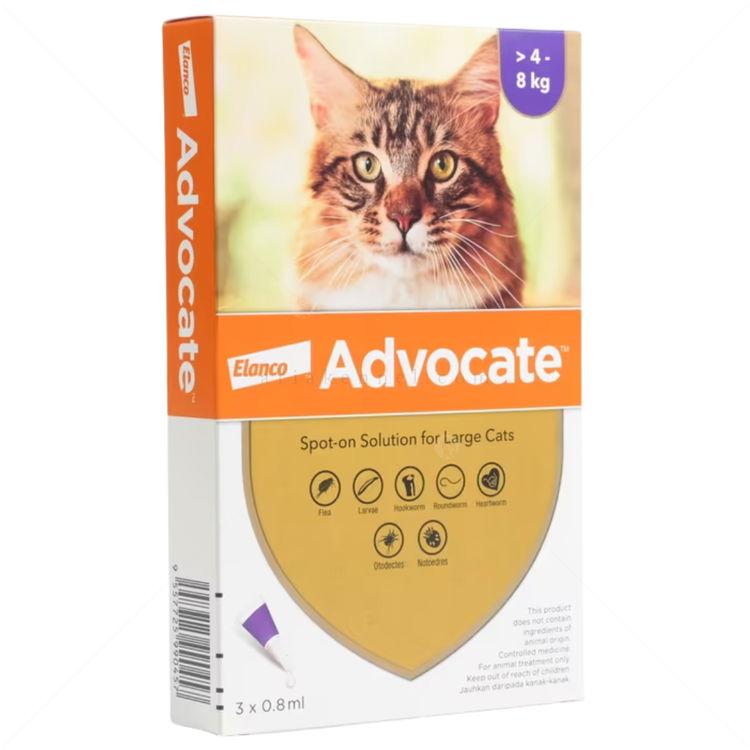 Комбинирана пипета за вътрешно и външно обезпаразитяване ADVOCATE Spot on 1x0.8 ml