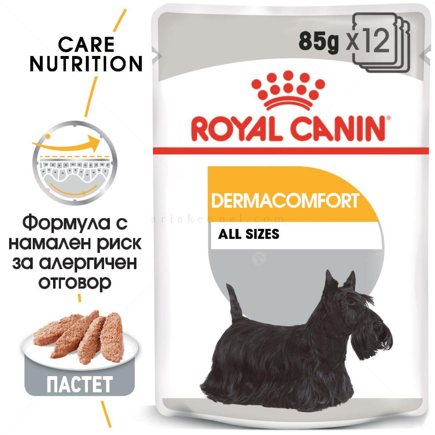 Пауч за кучета с чувствителна кожа ROYAL CANIN Dermacomfort