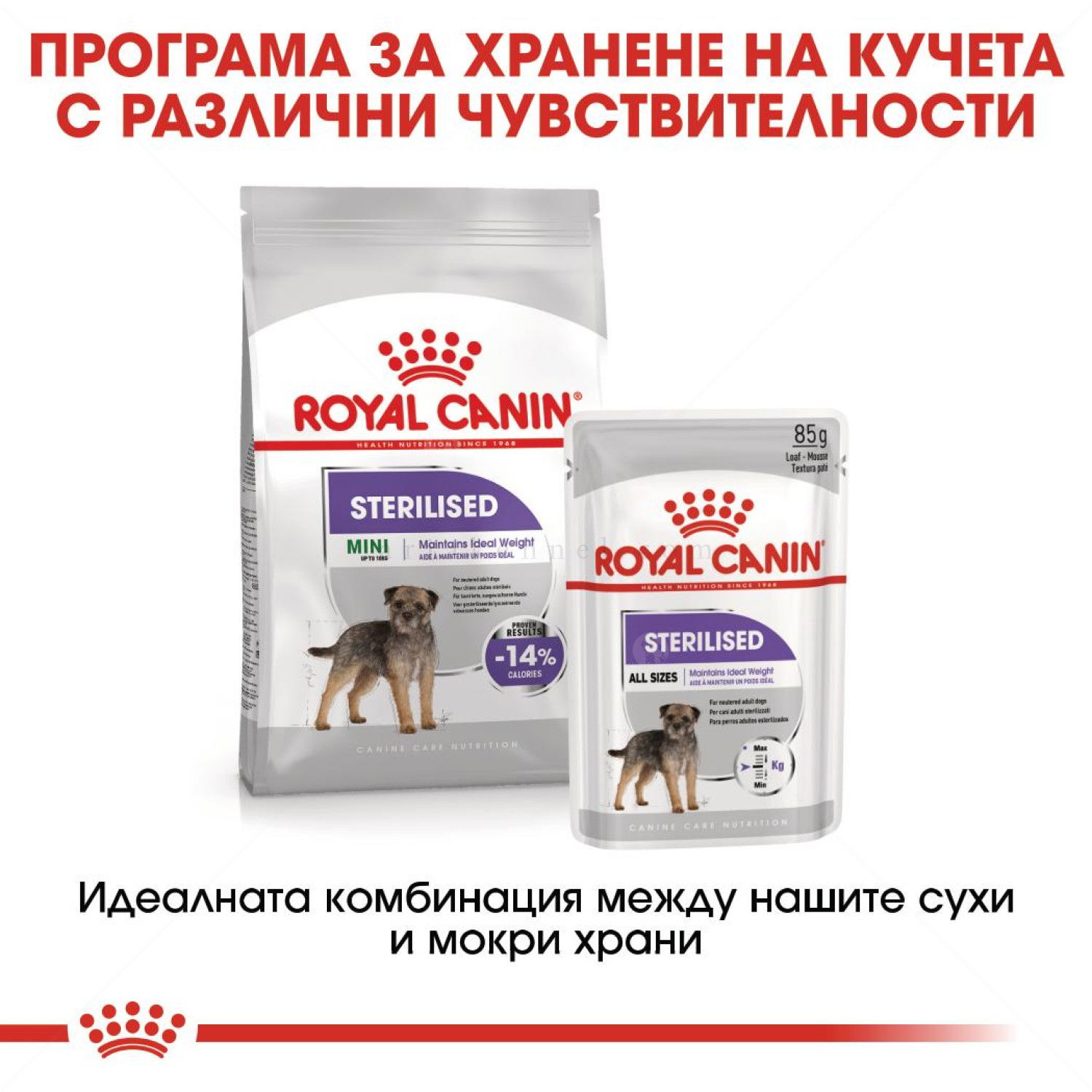 Пауч за кастрирани кучета ROYAL CANIN Sterilized
