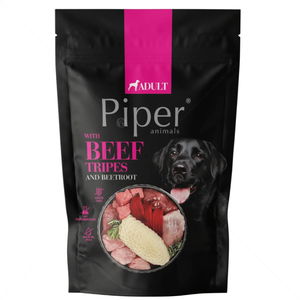 Пауч с говеждо шкембе и цвекло 500 гр PIPER Adult Beef tripes and beetroot