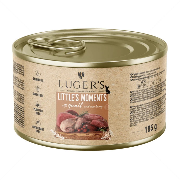 Консерва с пъдпъдък и червена боровинка 185 гр LUGERS Little's Moments Quail and cranberry