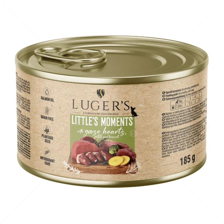 Консерва с гъши сърца, картофи и броколи 185 гр LUGERS Little's Moments Goose hearts, potato and broccoli