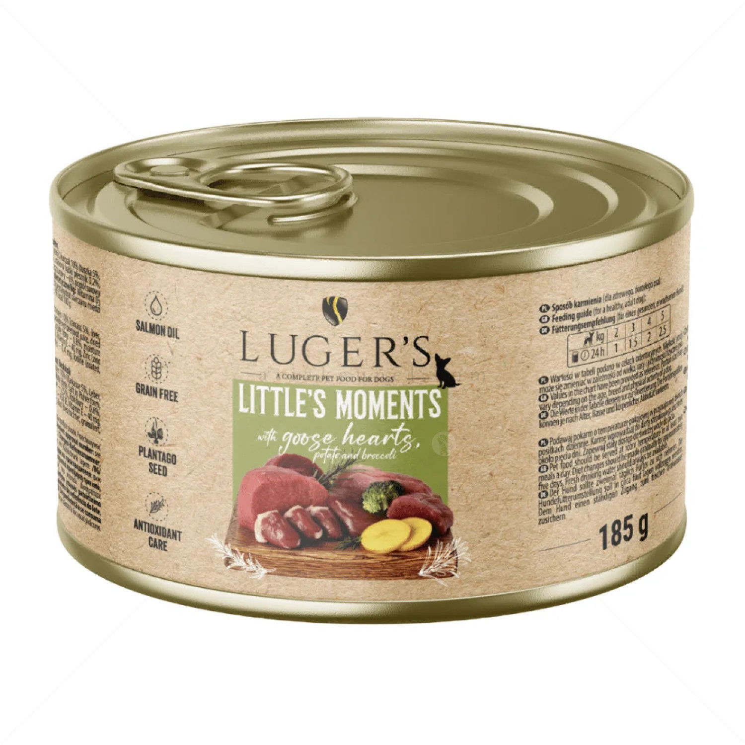 Консерва с гъши сърца, картофи и броколи 185 гр LUGERS Little's Moments Goose hearts, potato and broccoli