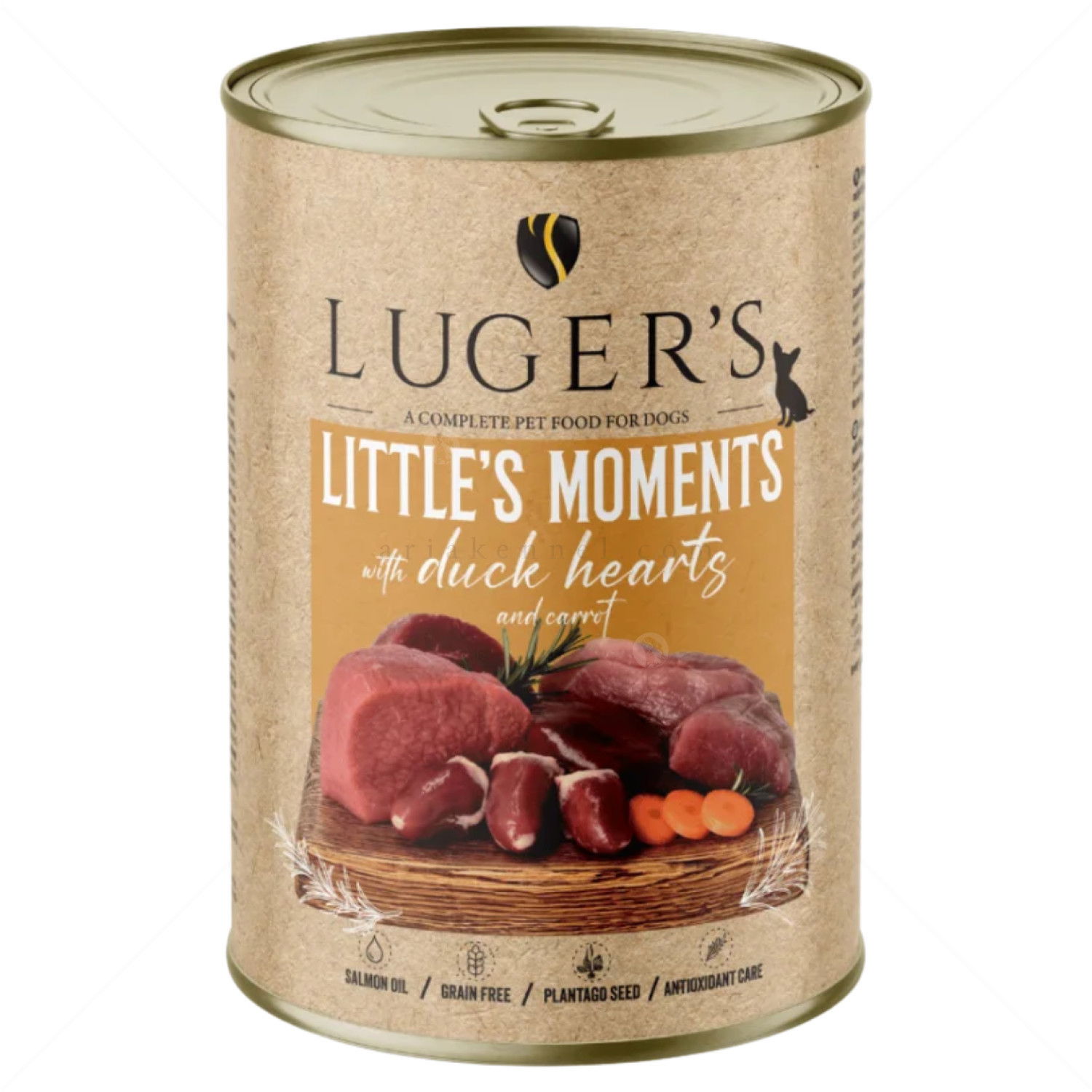 Консерва с патешки сърца и морков 400 гр LUGERS Little's Moments Duck hearts and carrot