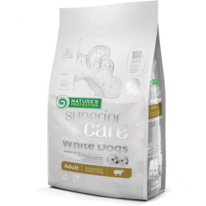 Храна за бели кучета 1.5 кг NATURE'S PROTECTION Superior Care White Dog Adult Small Breeds Lamb