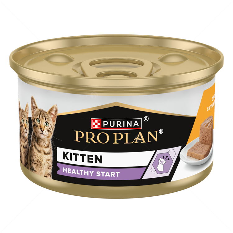 Пастет от пилешко месо в консерва PRO PLAN Kitten Healthy Start Chicken Mousse 85 гр