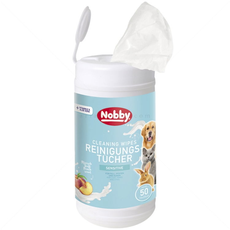 Мокри кърпи с витамин Е и алое вера NOBBY, в кутия