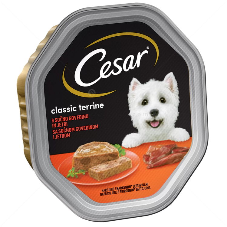 Пастет с говеждо месо и черен дроб CESAR Tray Classic Terrine