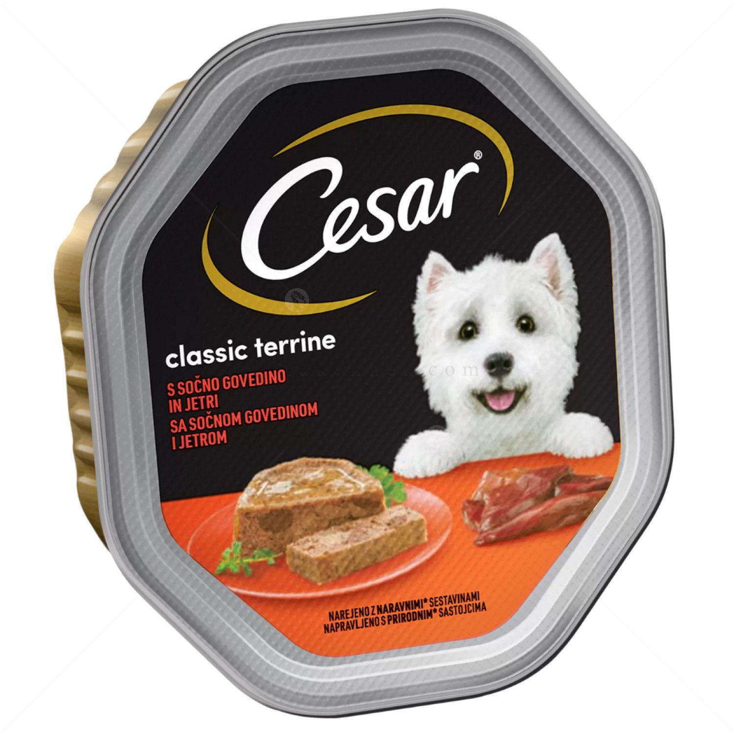 Пастет с говеждо месо и черен дроб CESAR Tray Classic Terrine