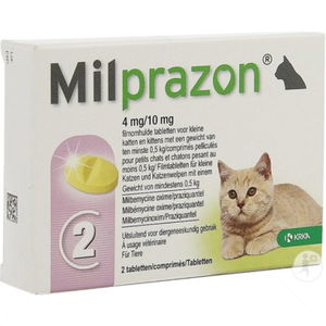Таблетки за вътрешно обезпаразитяване и превенция на Дирофилариозата MILPRAZON Kitten 4/10 mg