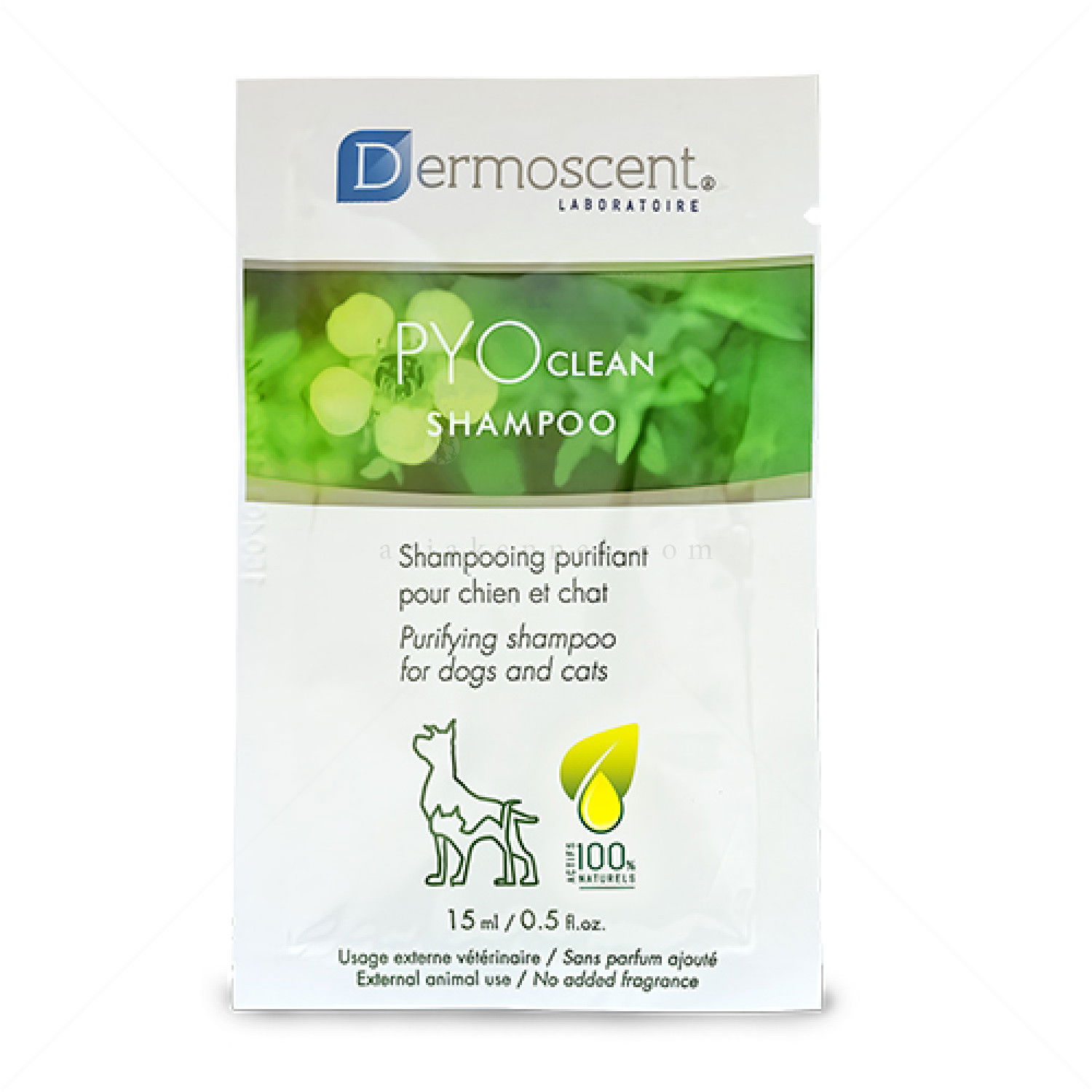 Моно доза Шампоан за контрол на кожните инфекции DERMOSCENT PYOclean Shampoo