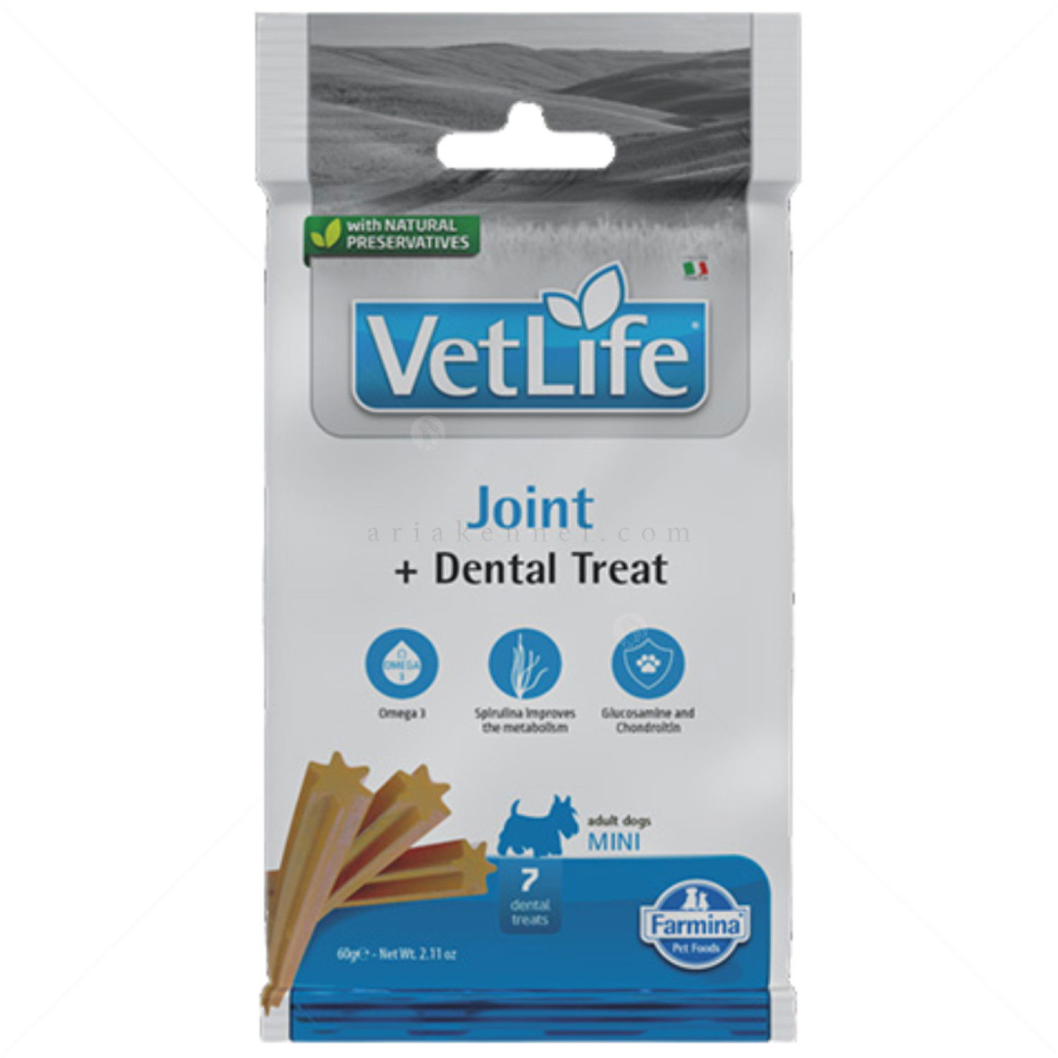 Дентални пръчки за дребни породи за здрави стави VET LIFE Dog Mini Dental Treat Joint
