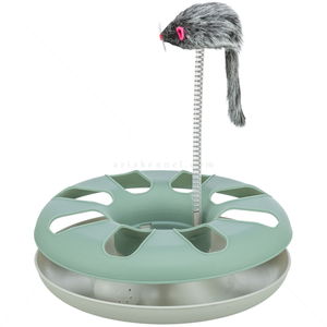 Играчка с топче и мишка на пружина TRIXIE Crazy Circle, мента