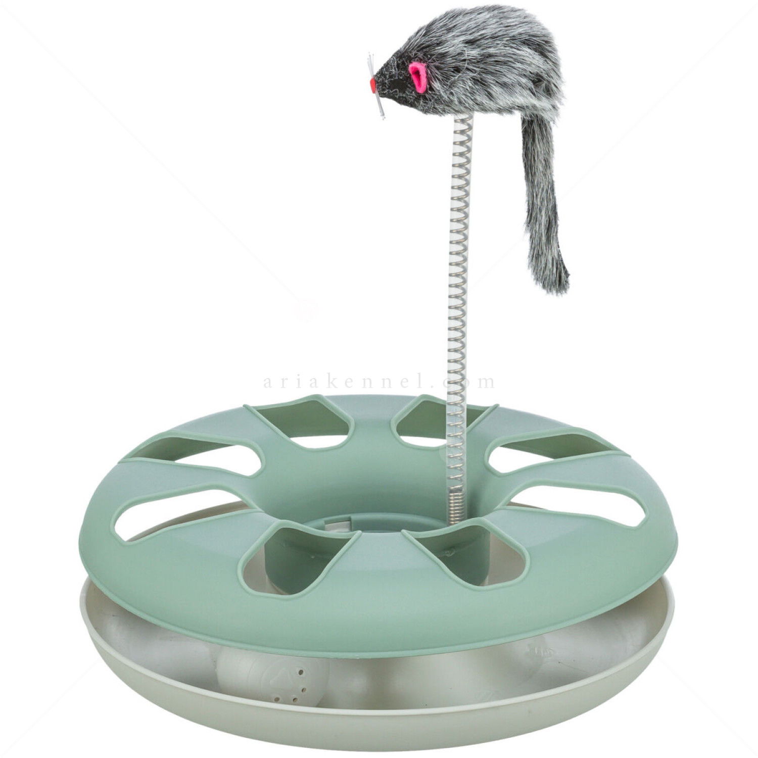 Играчка с топче и мишка на пружина TRIXIE Crazy Circle, мента