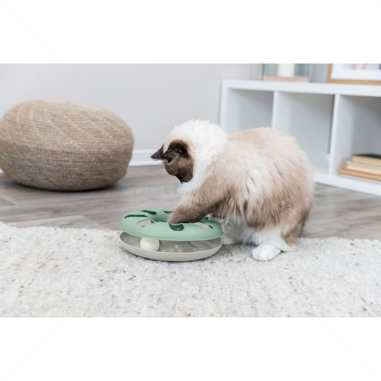 Играчка с топче и мишка на пружина TRIXIE Crazy Circle, мента