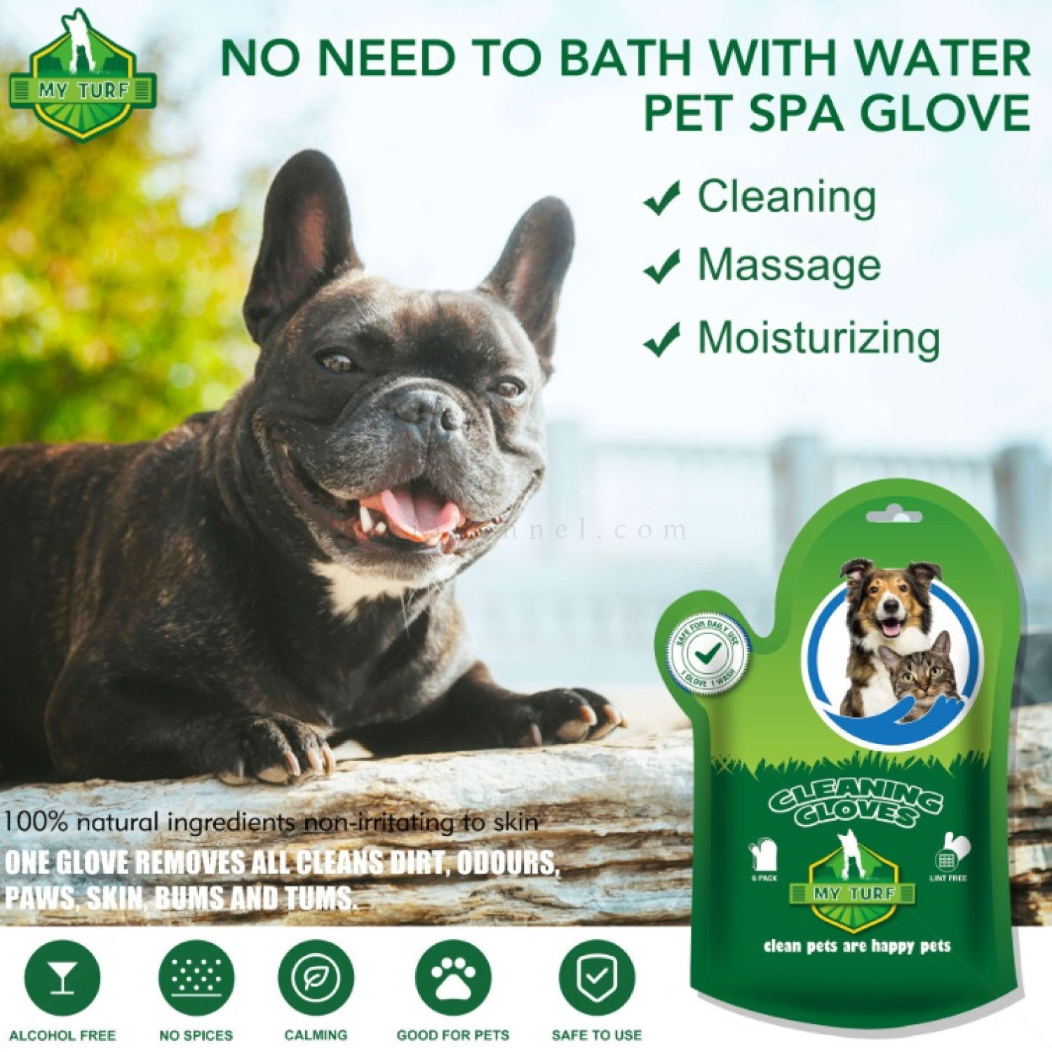 Почистващи ръкавици без изплакване MY TURF, с алое вера и екстракт от овес