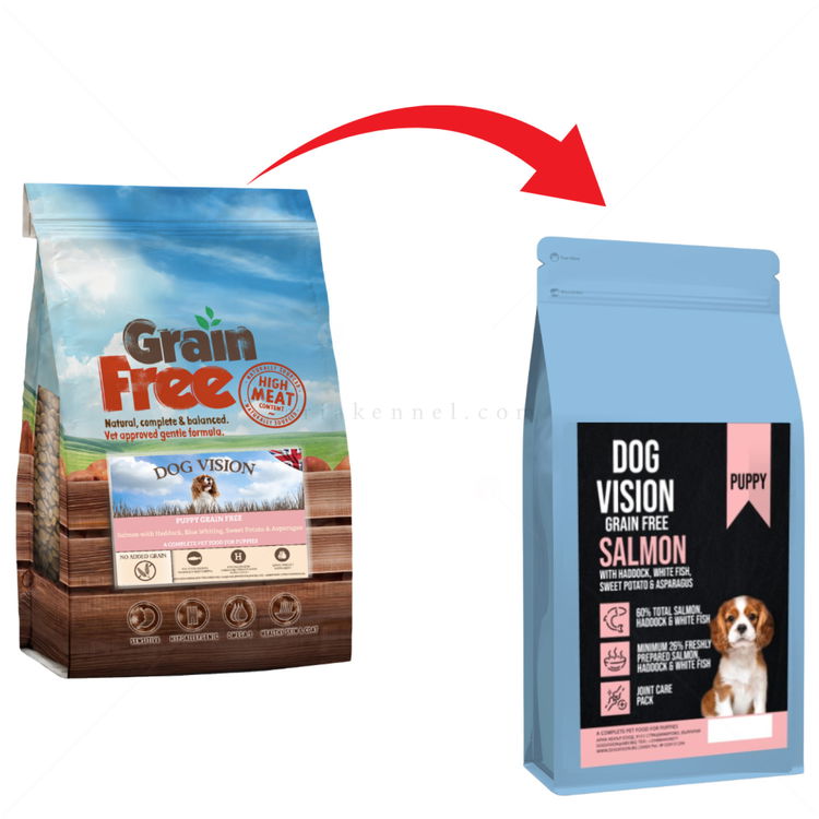 DOG VISION Puppy 12 кг Salmon, Haddock, Blue Whiting, Sweet Potato & Asparagus