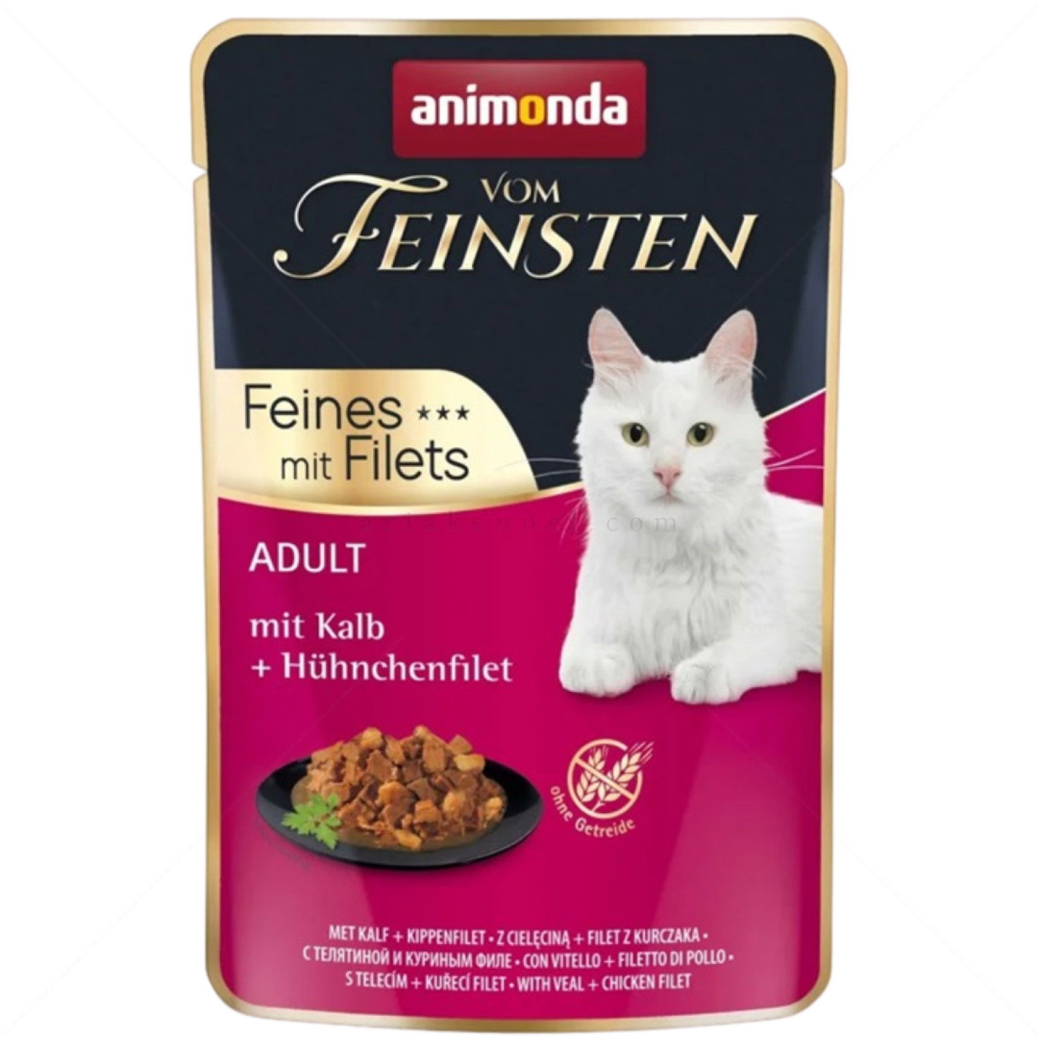 Пауч за котки с телешко месо и пилешко филе в сос VOM FEINSTEN Adult Tasty Choice with Filets