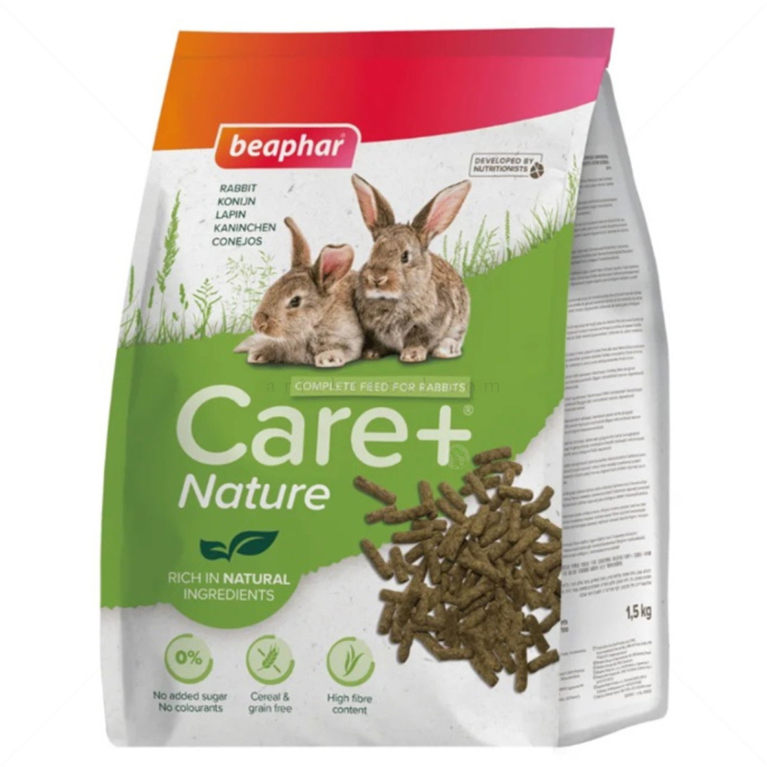 Храна за зайче 1.500 кг BEAPHAR Care+ Nature Rabbit