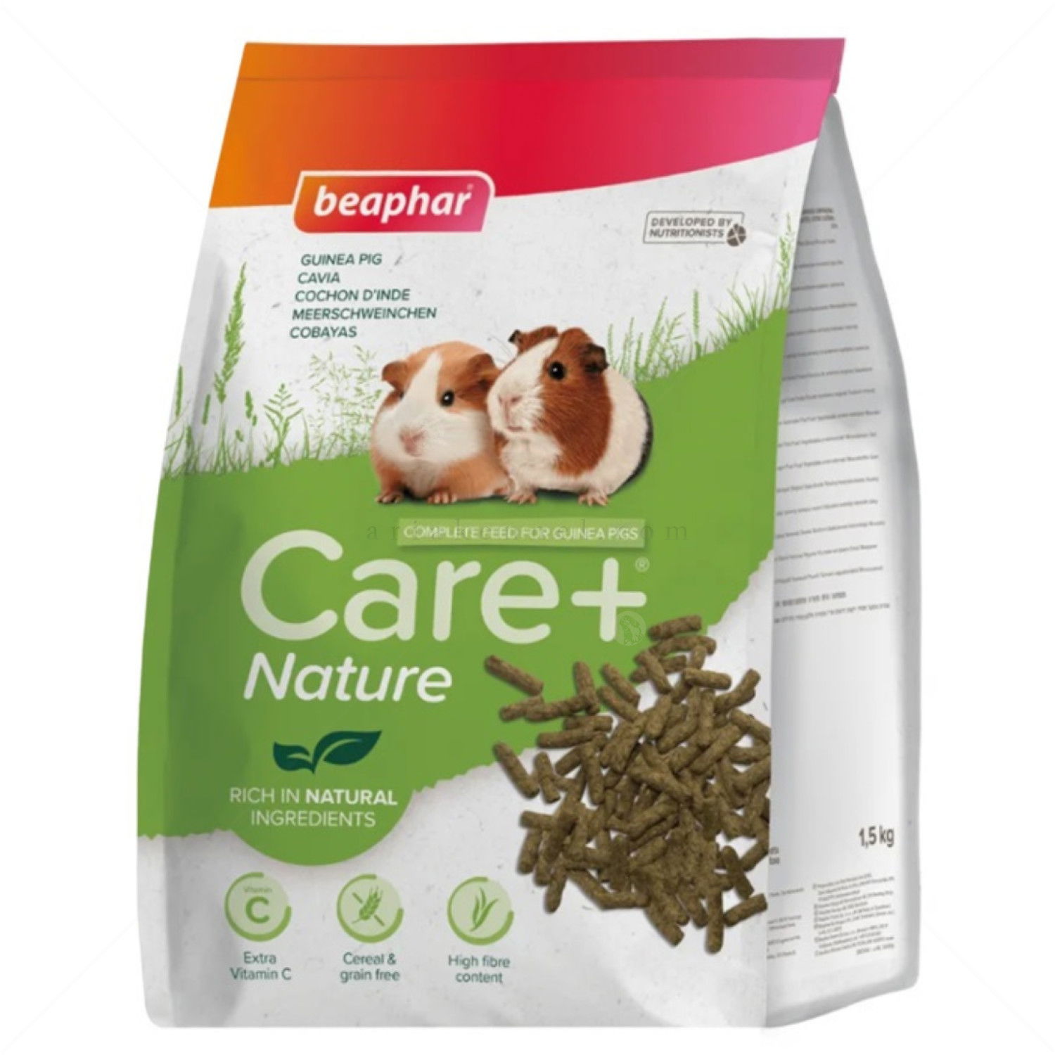 Храна за морско свинче 1.500 кг BEAPHAR Care+ Nature