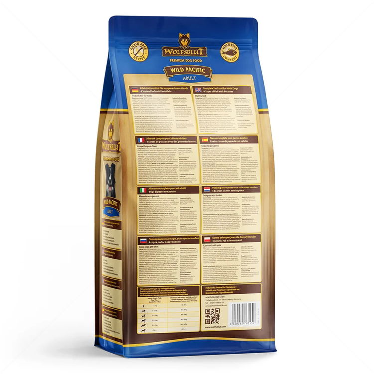 WOLFSBLUT Adult Wild Pacific 2 кг с дива тихоокеанска риба и картофи за всички породи кучета