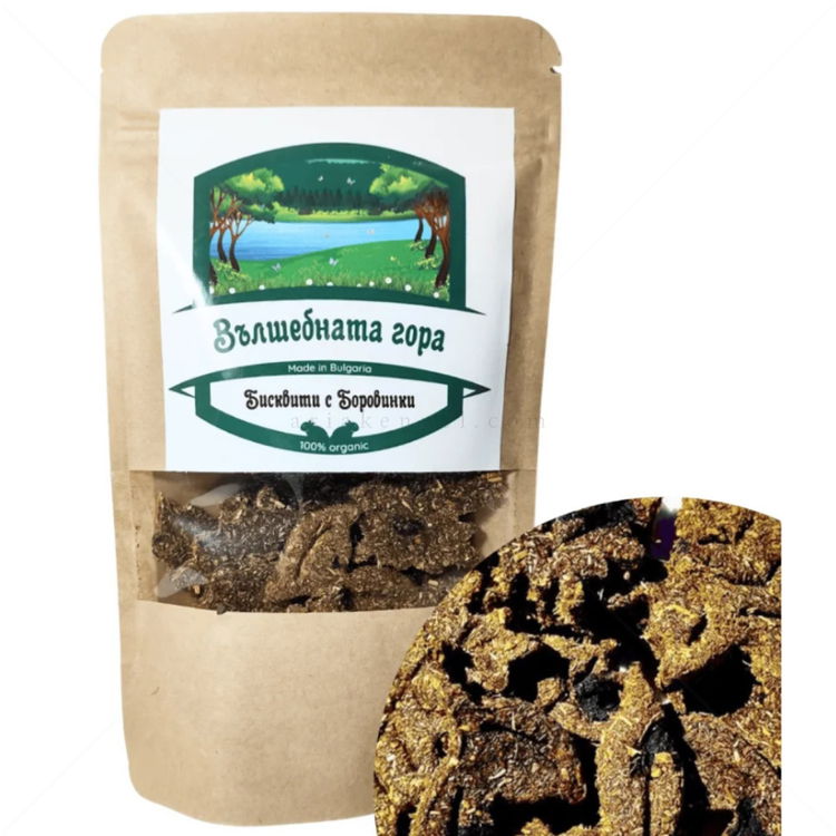 Бисквити с боровинки 60 гр ВЪЛШЕБНАТА ГОРА - натурална храна за зайци, морски свинчета и други малки животни