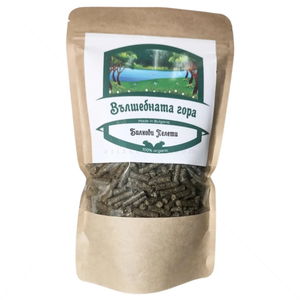 Билкови пелети - микс от сено, билки, зеленчуци и плодове 300 гр ВЪЛШЕБНАТА ГОРА - натурална храна за зайци, морски свинчета и други малки животни