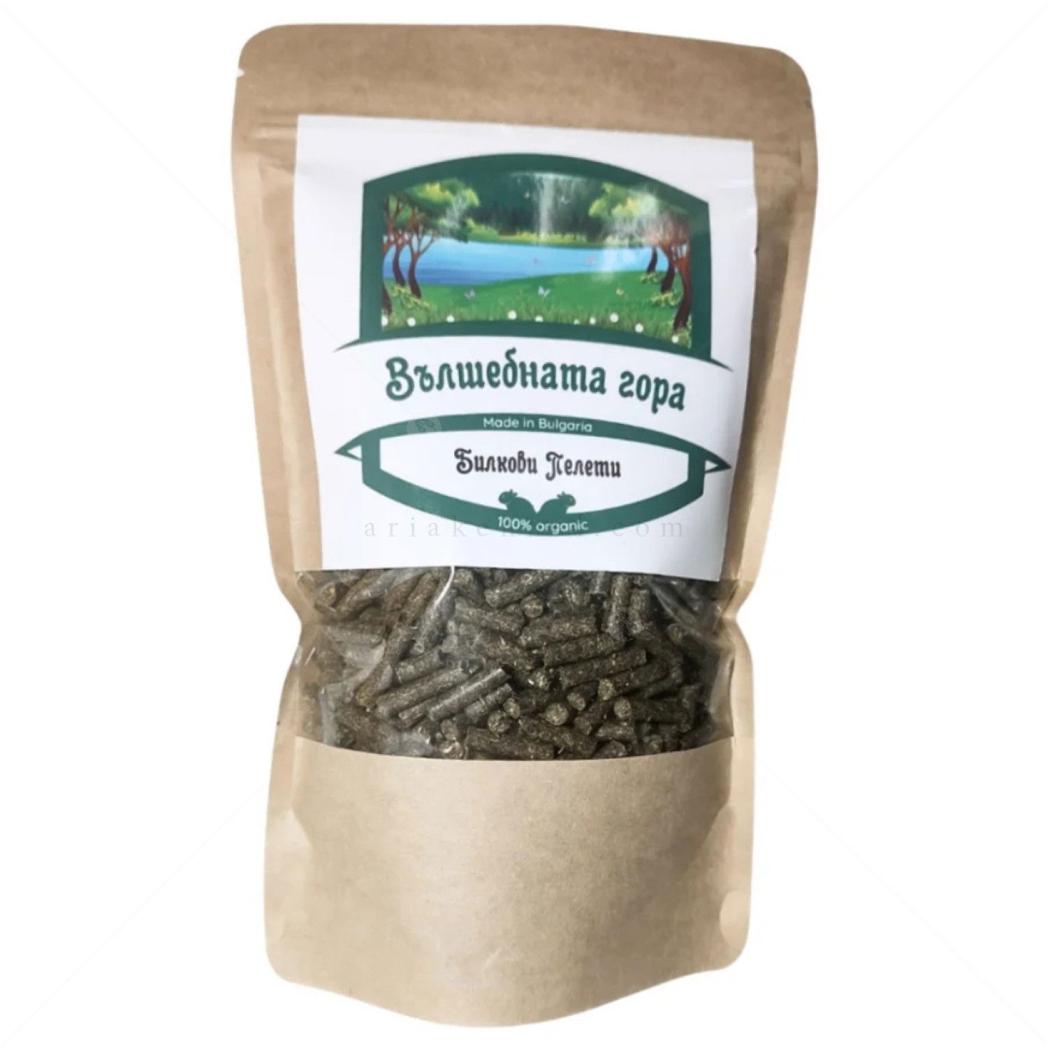 Билкови пелети - микс от сено, билки, зеленчуци и плодове 300 гр ВЪЛШЕБНАТА ГОРА - натурална храна за зайци, морски свинчета и други малки животни