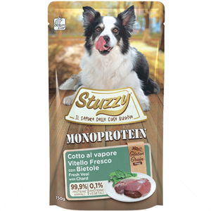 Монопротеинов пауч за кучета без зърно 150 гр STUZZY Dog Grain Free Monoprotein Pouch Adult Veal with chard