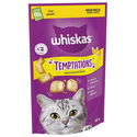 Хрупкави хапки WHISKAS Temptations с вкус на пилешко месо и сирене