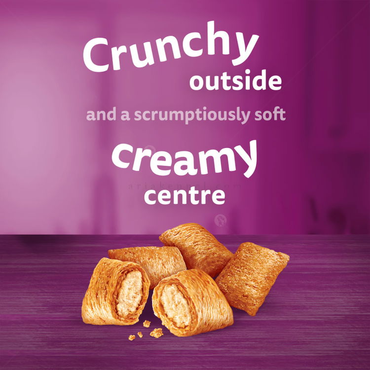 Хрупкави хапки WHISKAS Temptations с вкус на пилешко месо и сирене