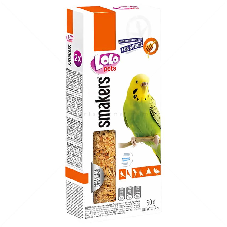 Крекери с мед за вълнисти папагали LOLO PETS 2 бр/90 гр