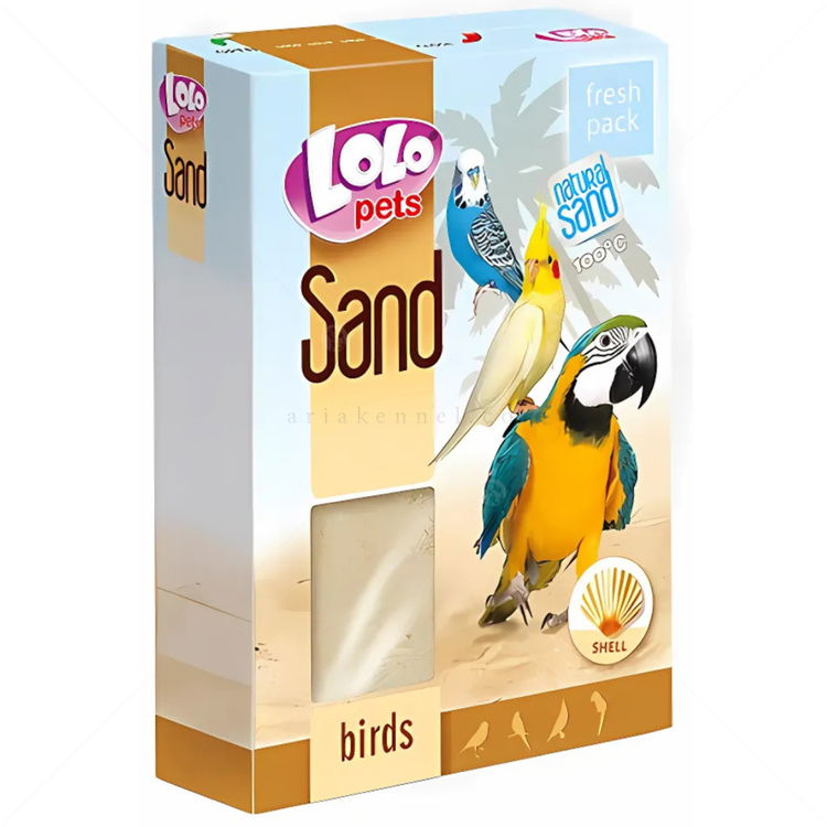 Пясък с мидени чeрупки за птици LOLO PETS