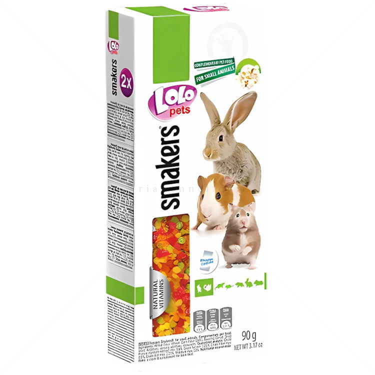 Крекери с пуканки за гризачи LOLO PETS 2 бр/90 гр