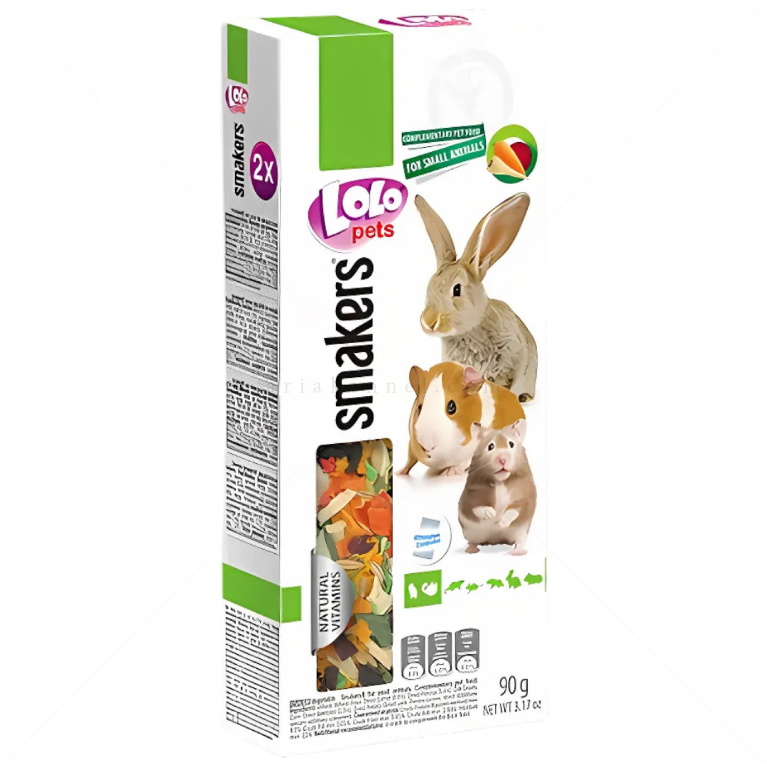 Крекери със зеленчуци за гризачи LOLO PETS 2 бр/90 гр