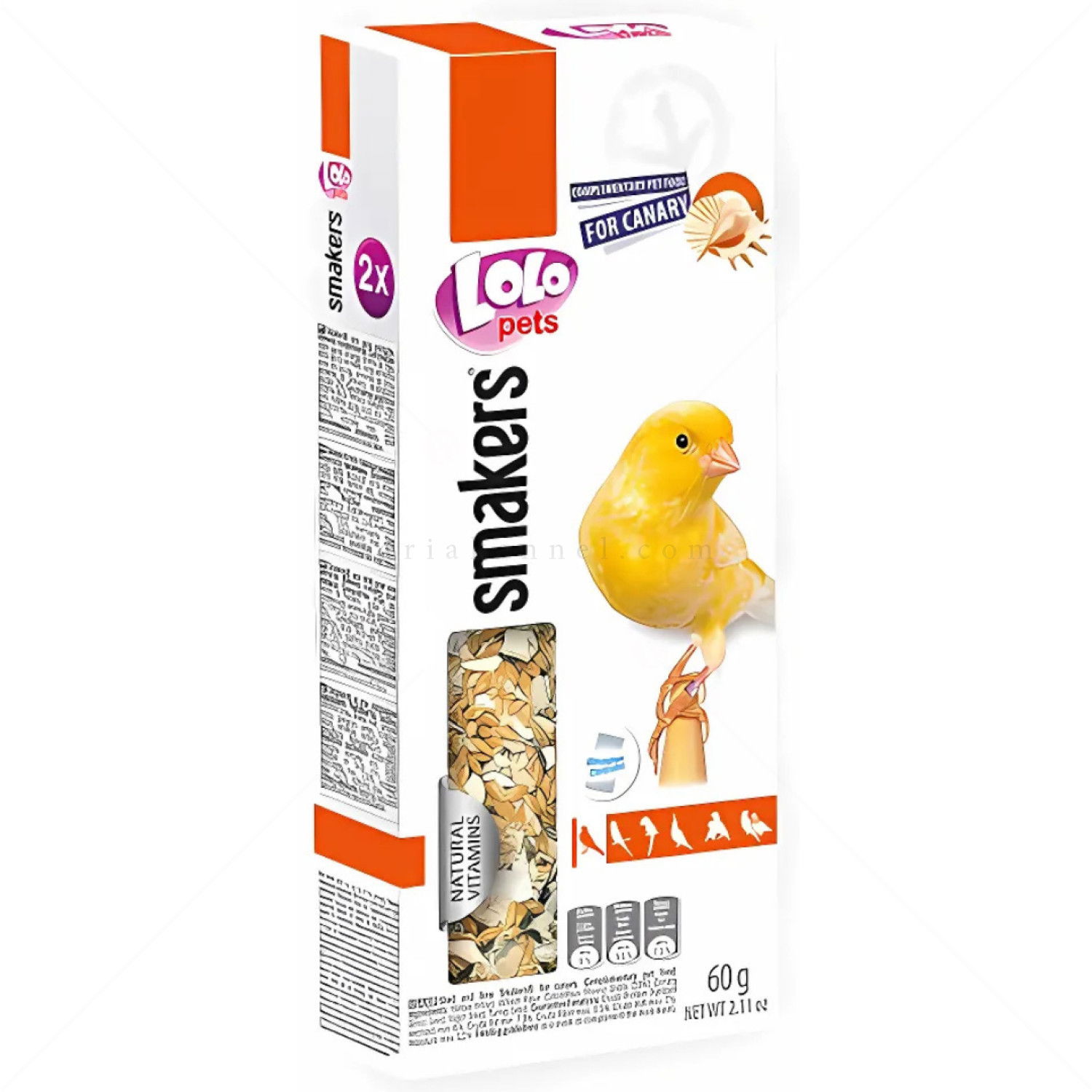 Крекери с мидени черупки за канар LOLO PETS 2 бр/60 гр