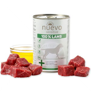 Консерва за кучета с чувствителен стомах 400 гр NUEVO Sensitive Adult Lamb