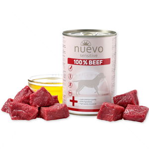 Консерва за кучета с чувствителен стомах 400 гр NUEVO Sensitive Adult Beef