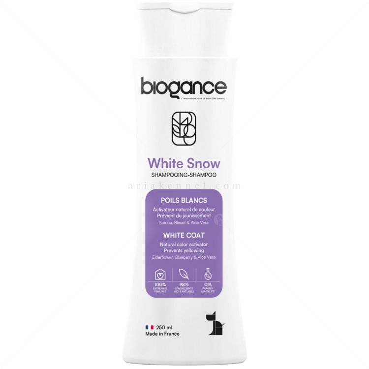 Шампоан за кучета с бяла козина BIOGANCE Shampoo White Snow