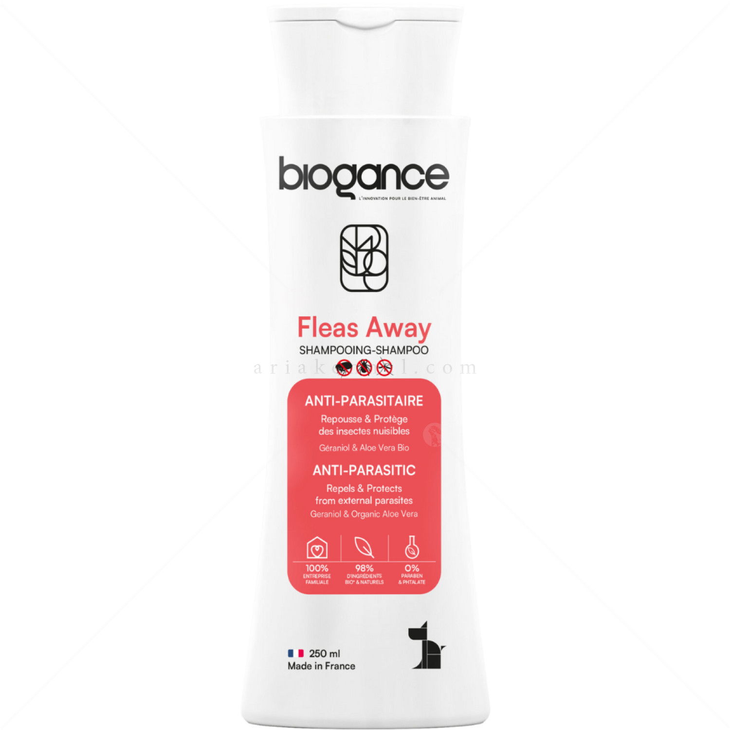 Репелентен шампоан за кучета BIOGANCE Shampoo Fleas away